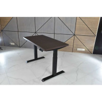 Стол двухмоторный с регулируемой высотой StolStoya ТИТАН подстолье черное и столешница МДФ шпон SE221IBV14070