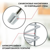Прямоугольная полка на рейлинг Pomi d'Oro 2 яруса P280037 Railing