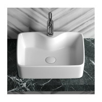 Умывальник чаша Ceramicanova Element накладная, прямоугольная 480x370x130 мм CN6033