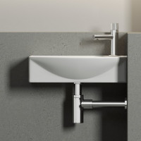 Подвесной умывальник Ceramicanova Element прямоугольный, с крепежом 455x220x130 мм CN6038L