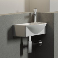 Подвесной умывальник Ceramicanova Element прямоугольный, с крепежом 455x220x130 мм CN6038L