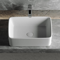 Умывальник чаша Ceramicanova Element накладная, прямоугольная 480x370x130 мм CN6037