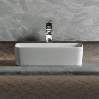 Умывальник чаша Ceramicanova Element накладная, прямоугольная 480x370x130 мм CN6037