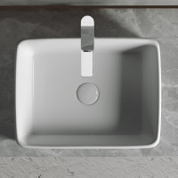 Умывальник чаша Ceramicanova Element накладная, прямоугольная 480x370x130 мм CN6037