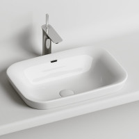 Умывальник Ceramicanova прямоугольный, встраиваемый сверху в столешницу Element 580x400x150 мм CN6041