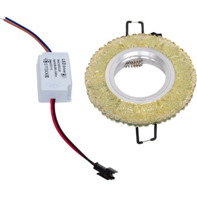 Встраиваемый светильник De Fran SMD/MR16 4000К зеркальный прозрачный (15SMD 3Вт 330Лм), FT 978 CHWH