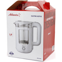 Электрический стеклянный чайник Atlanta ATH-2474 white