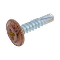 Саморез Daxmer с прессшайбой ПШС 4,2x19 сверло Темный дуб 500 шт 00000346317