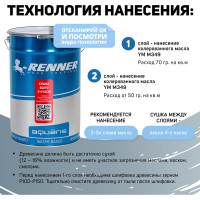 Интерьерная лазурь для дерева RENNER YM M349 R372 1 кг 1-372