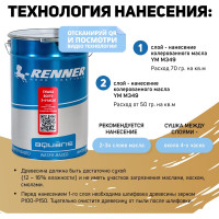 Интерьерная лазурь для дерева RENNER YM M349 R351 1 кг 1-351