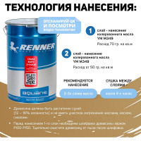 Интерьерная лазурь для дерева RENNER YM M349 R352 1 кг 1-352