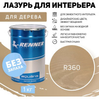 Интерьерная лазурь для дерева RENNER YM M349 R360 1 кг 1-360