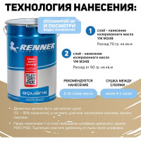 Интерьерная лазурь для дерева RENNER YM M349 R359 1 кг 1-359