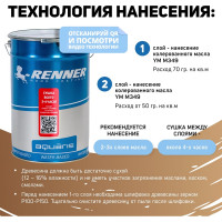 Интерьерная лазурь для дерева RENNER YM M349 R355 1 кг 1-355