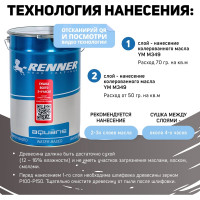 Интерьерная лазурь для дерева RENNER YM M349 R362 1 кг 1-362