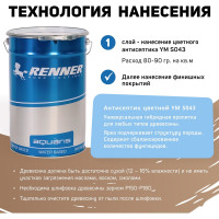 Цветная пропитка-антисептик RENNER YM S043 R333 1 кг 1-333
