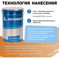 Цветная пропитка-антисептик RENNER YM S043 R329 5 кг 5-329
