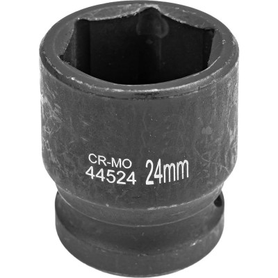 Головка торцевая 6-гранная ударная 24 мм, 1/2", L=40 мм ROCKFORCE RF-44524(272)