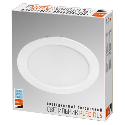 Светодиодный светильник Jazzway PLED DL6 WH Downlight 24Вт 6500К IP40 ДВО встраив. 5036390