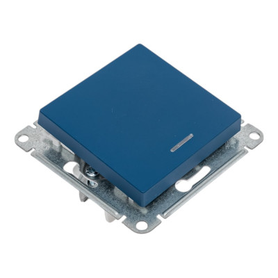 1-клавишный переключатель Systeme Electric Atlasdesign аквамарин с подсветкой, сх.6а, 10ах ATN001163