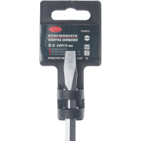 Шлицевая магнитная отвертка Rockforce Profi S2 SL8.0х175мм, в пластиковом держателе RF-70180175(27186)