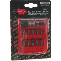 Набор вставок (11 пр; 1/4"DR; PH 1,2,3; PZ 1,2,3; SL 5.5, 6.5 мм) Rockforce RF-21112(1468)