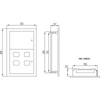 Металлический корпус IEK ЩЭ-4-2 36 УХЛ3 IP30 IND-MKM12-04-30