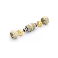 Муфта обжим Tiemme 20 мм, никелированная 1600024