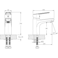 Смеситель для умывальника RUSH Balearic BA3935-11