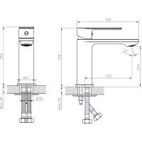 Одноручный смеситель для умывальника RUSH Luson хром LU1630-11
