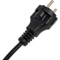 Шнур питания LANMASTER C13-Schuko, 3х0.75, 220В, 10А, черный, 0.5 метра LAN-PPC-10A-0.5 LAN-PP13/SH-0.5-BK