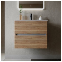 Подвесная тумба Sancos Urban 1190x450x550, c двумя ящиками оснащенными доводчиками, дуб галифакс натуральный, арт. UR120-1EG