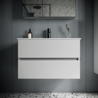 Подвесная тумба Sancos Urban 790x450x550, c двумя ящиками оснащенными доводчиками, белый глянец, арт. UR80W