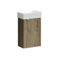 Подвесная тумба Sancos Mini 355x205x500, с распашной дверцей, внутри 1 полка, дуб чарльстон, арт. MN35ECHL