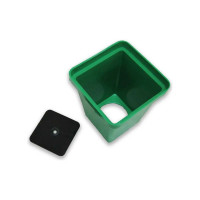 Набор горшков для рассады ЛЕТО квадрат, 0.2 л, с вкладышем, пластик, 20 шт. 90872