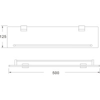 Стеклянная полка Rose одноярусная RG1719