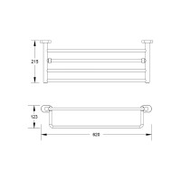 Полка для полотенца металлическая SHEVANIK SG5108T