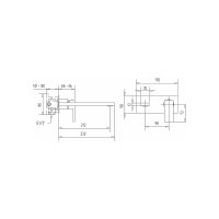 Смеситель для раковины Migliore KVANT скрытого монтажа, настенный, плоский излив, CLICK-CLACK в комплекте, черный матовый 30436