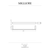 Полотенцедержатель Migliore KVANT 40см, золото 30241