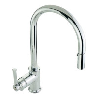 Смеситель для кухни Migliore ERMITAGE MINI с вытяжной лейкой, ручка сбоку, латунь, хром 31522