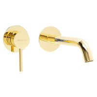 Смеситель для раковины Migliore FORTIS скрытого монтажа настенный, на 2 отв., донный клапан "click-clack", золото 31548
