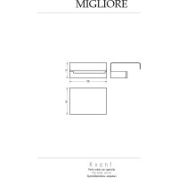 Бумагодержатель Migliore KVANT закрытый, настенный, золото 30236