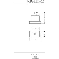 Дозатор жидкого мыла Migliore KVANT настенный, золото 30234
