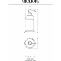 Дозатор жидкого мыла Migliore MIRELLA настольный, керамика/бронза 17166