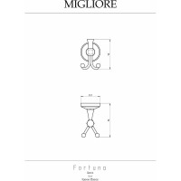 Крючок Migliore FORTUNA двойной, бронза 27710