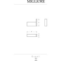 Крючок Migliore KVANT золото 30238