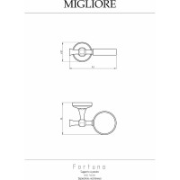 Держатель для мыльницы/стакана/дозатора Migliore FORTUNA настенный, бронза 27697