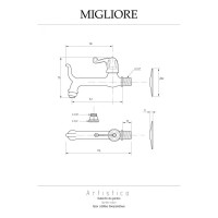 Садовый кран Migliore ARTISTICA декоративный, 16 см, бронза 18410