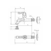 Садовый кран Migliore ARTISTICA "Дракон" декоративный, 16 cm, бронза 18408