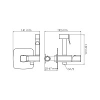 Смеситель с гигиеническим душем WasserKraft Нааб (Naab) 8638